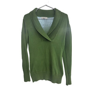Merona Army Green Loose V Neck Sweater - Medium